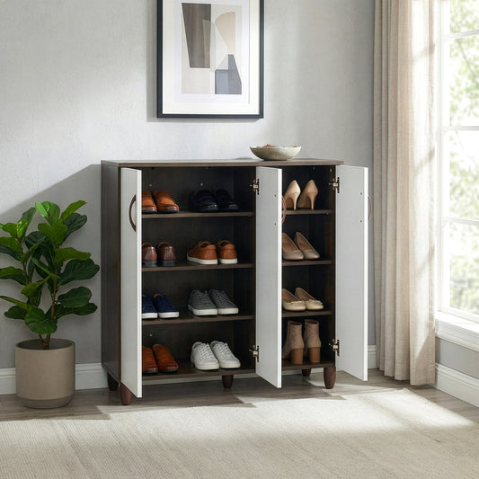 Anthea Three-door Shoe Cabinet with Four Shelves