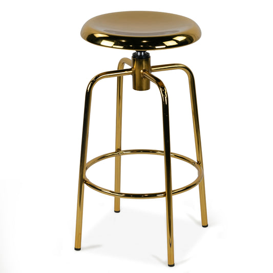 Set of 2 Ayala Gold Chrome Counter Stool