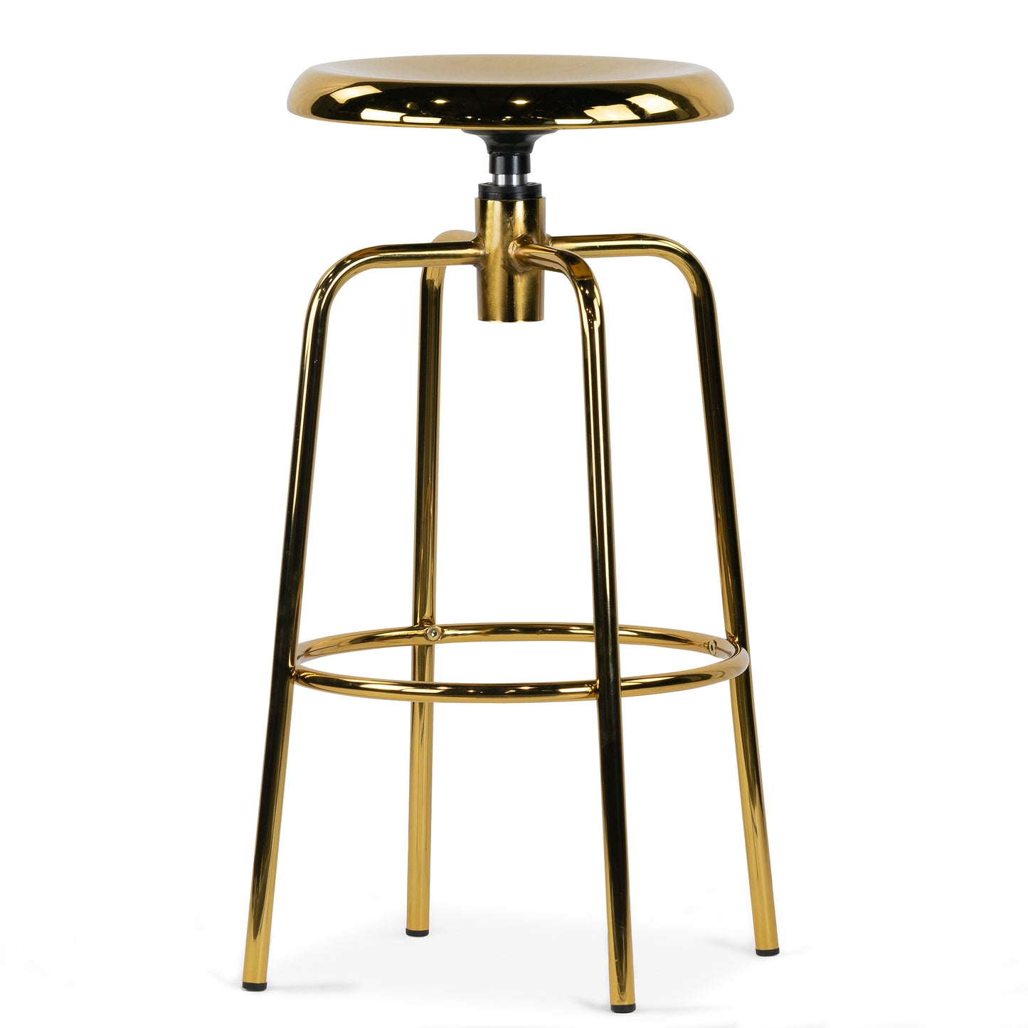 Set of 2 Ayala Gold Chrome Counter Stool