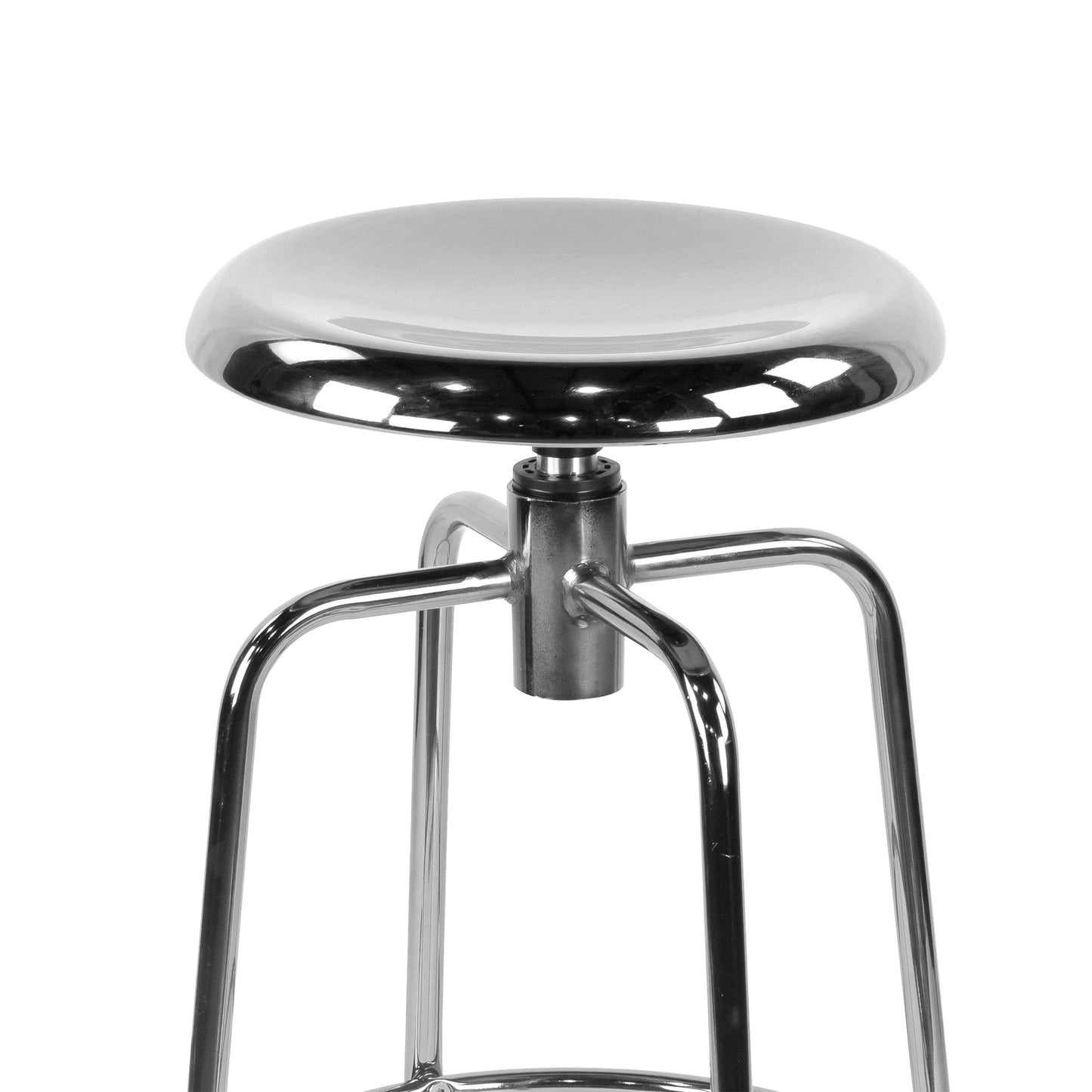 Set of 2 Ayala Silver Chrome Counter Stool