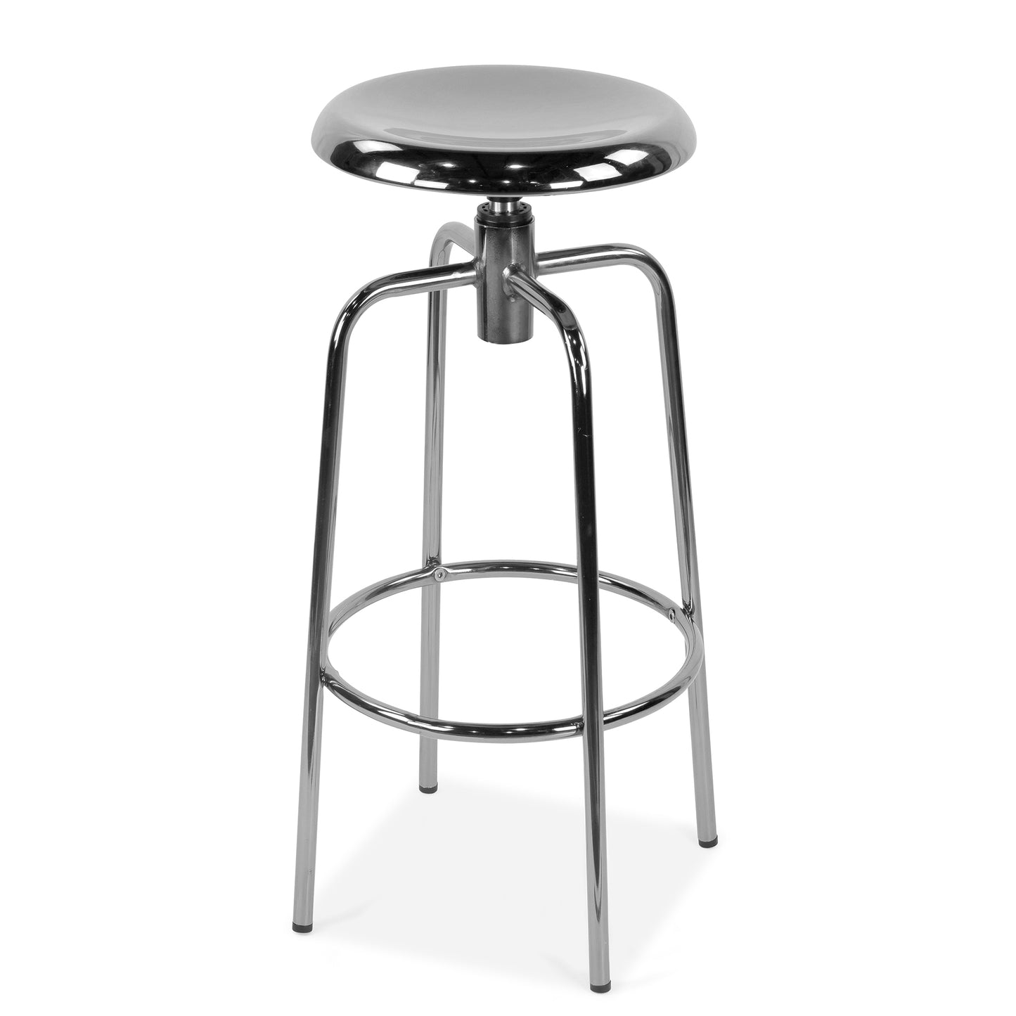 Set of 2 Ayala Silver Chrome Bar Stool