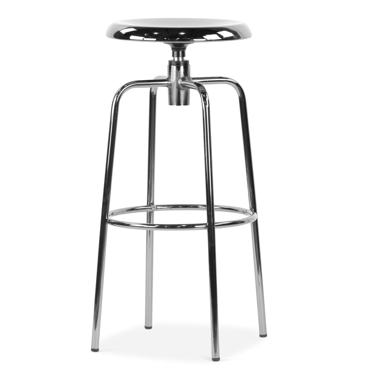 Set of 2 Ayala Silver Chrome Bar Stool