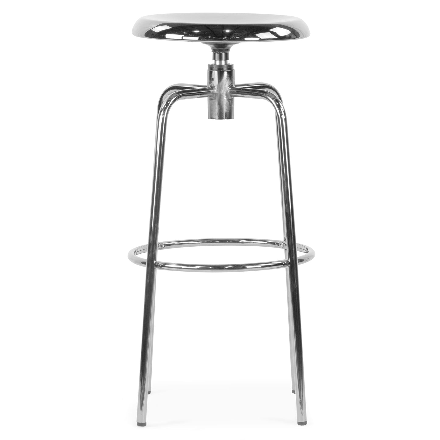 Set of 2 Ayala Silver Chrome Bar Stool