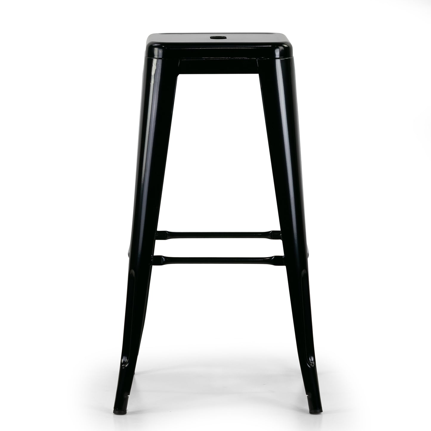 Set of 2 Barton Black Metal Backless Bar Stool