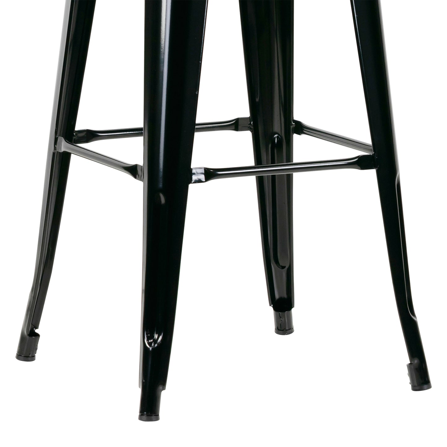 Set of 2 Barton Black Metal Backless Bar Stool