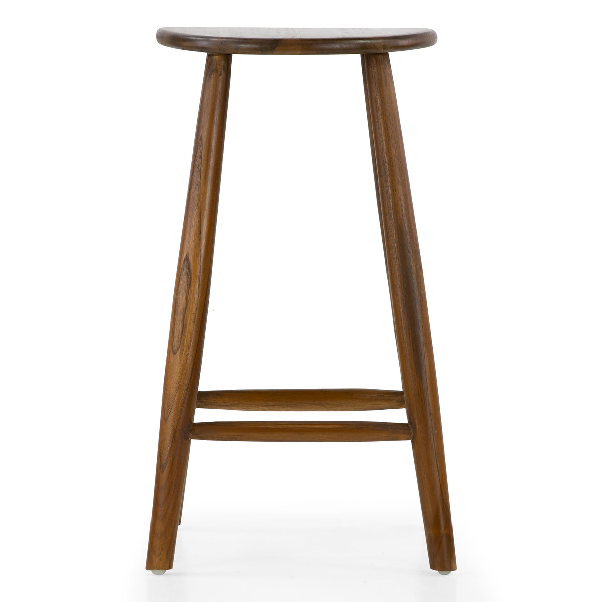 Bolivar Brown Teakwood Indoor/Outdoor Backless Counter Stool
