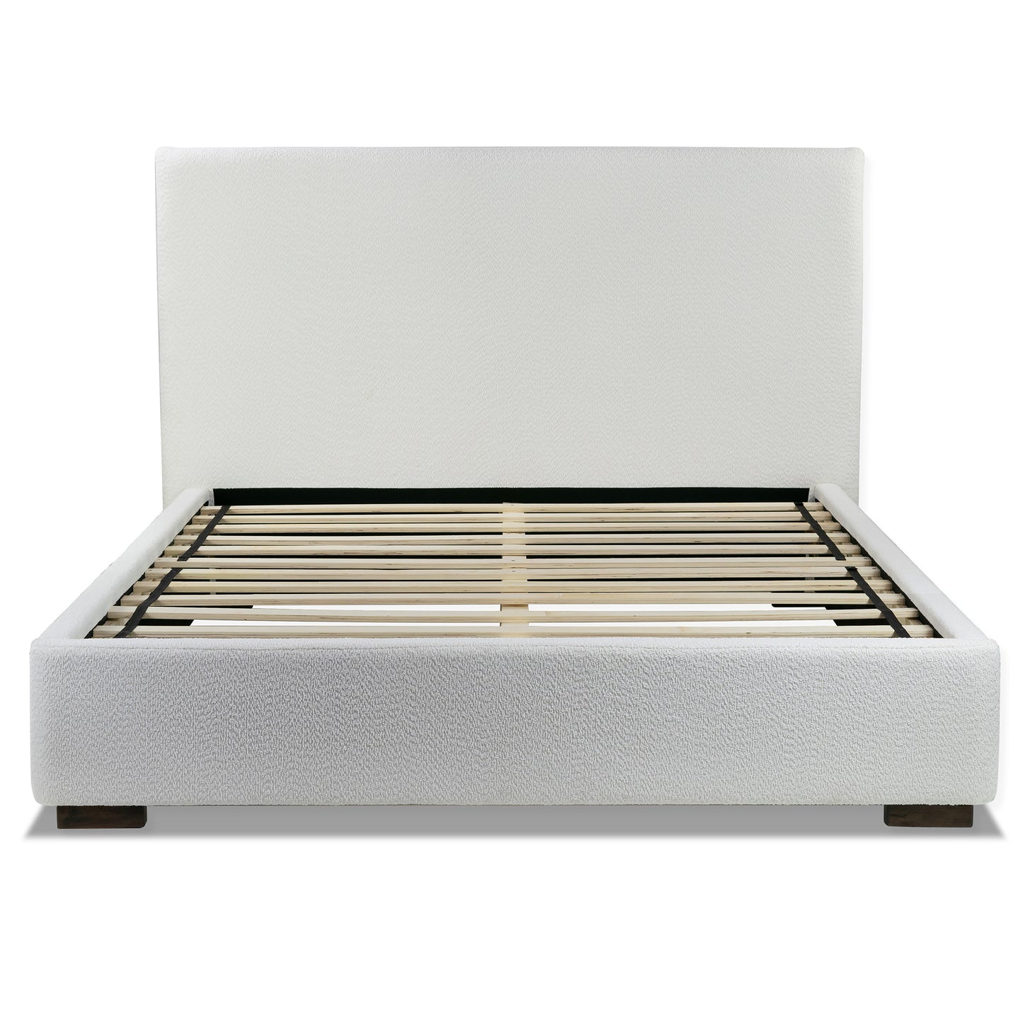 Bedwyr White Boucle Queen Bed