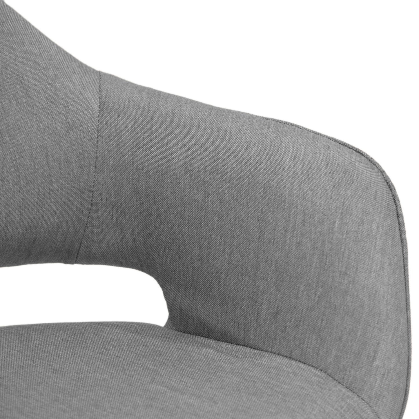 Adel Mid-century Retro Modern Grey Arm Chair with Beech Legs (Set of 2)