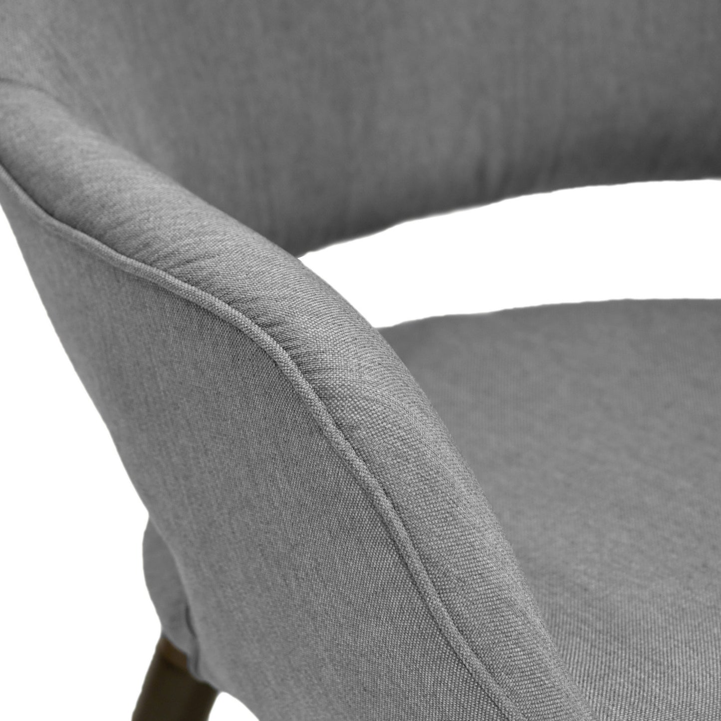 Adel Mid-century Retro Modern Grey Arm Chair with Beech Legs (Set of 2)