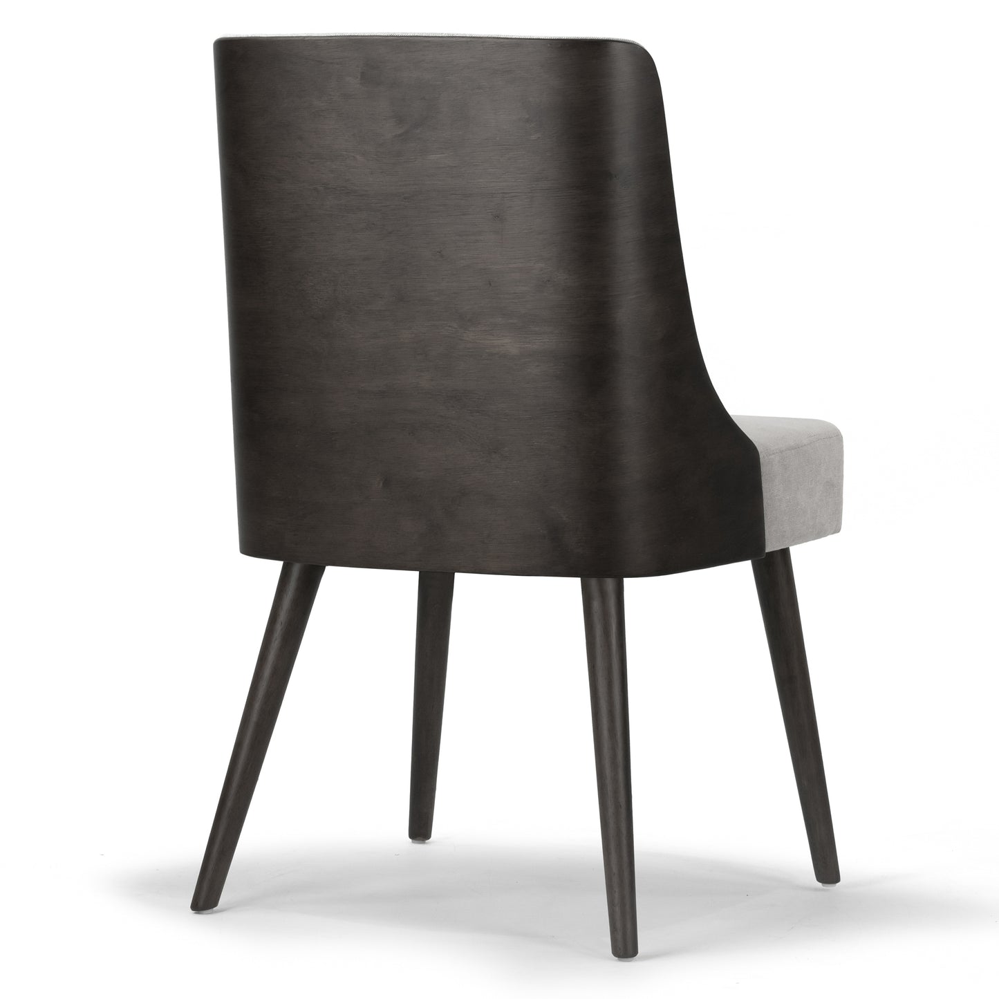 Set of 2 Esmy Fabric Chair with Black Bentwood Back and Solid Wood Legs