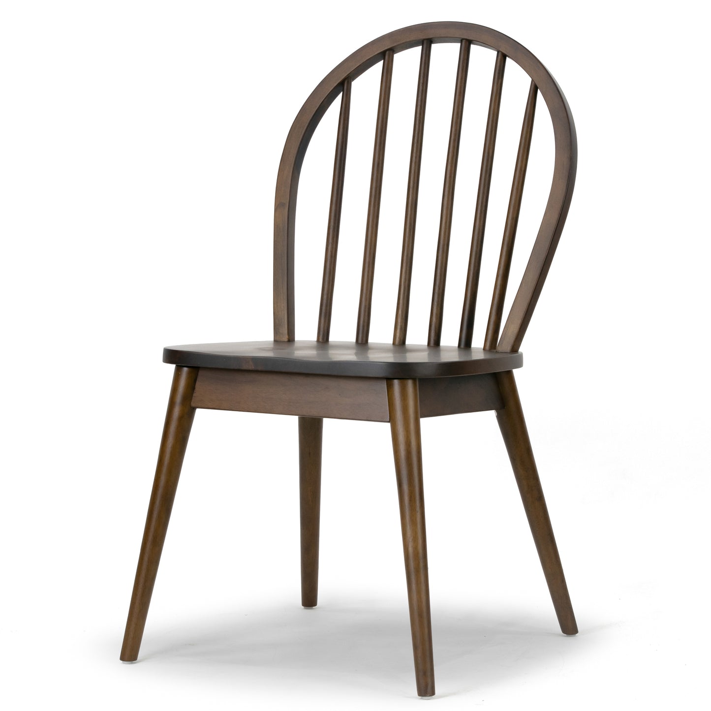 Set of 2 Astra Dark Brown Solid Wood Chair with Windsor Back