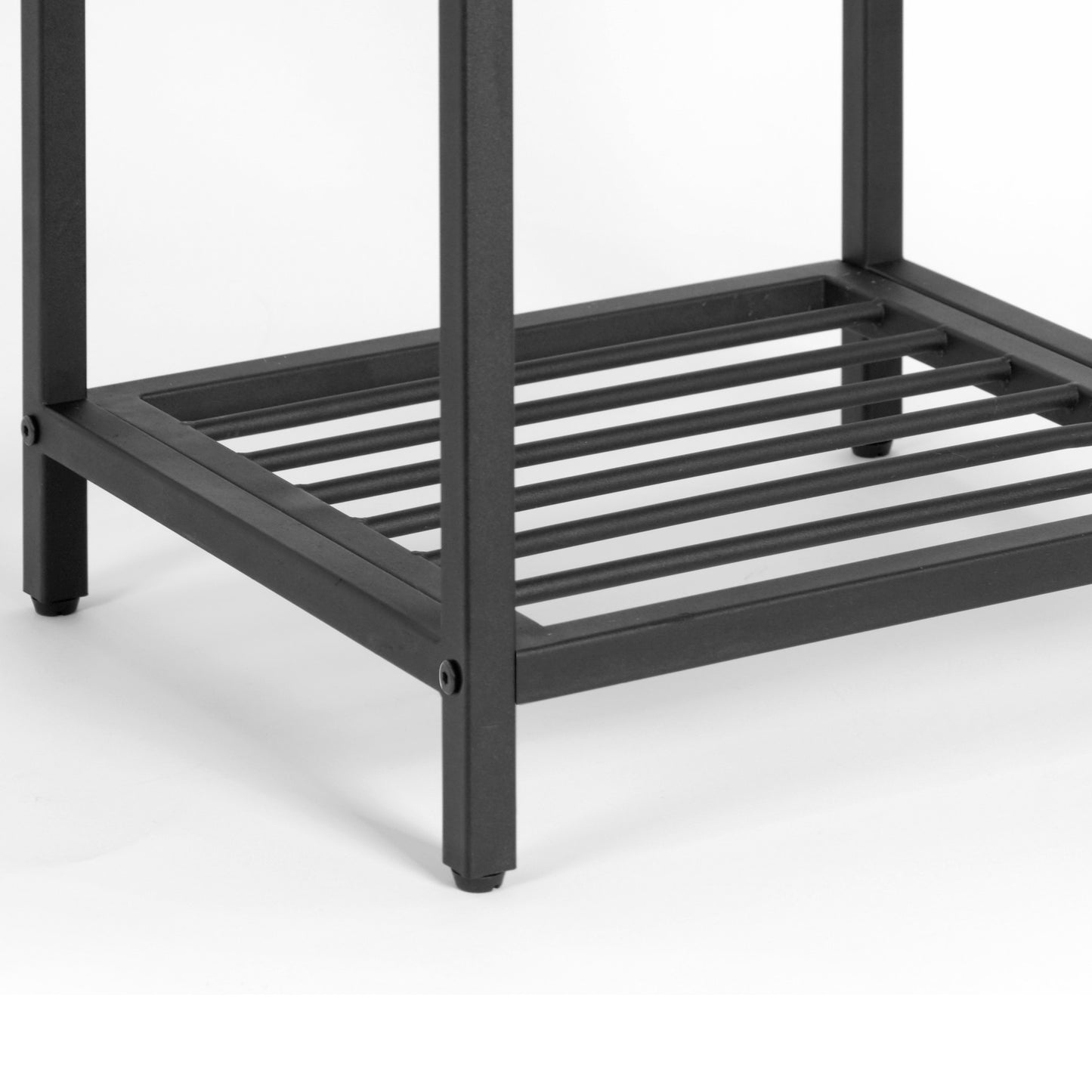 Ailis 57" Brown Pine Wood Metal Frame Etagere Bookcase Shelf Media Center