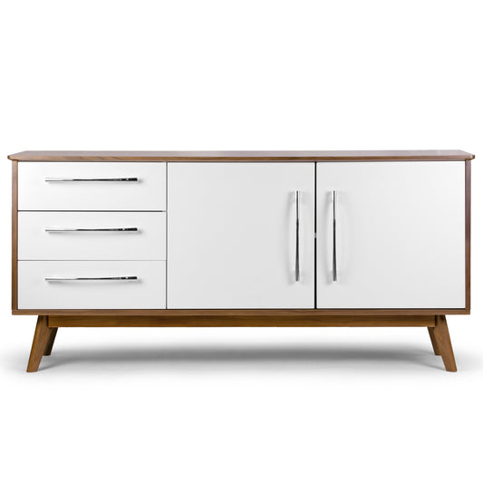 Alva Scandinavian Style Sideboard Buffet Table with Cabinet and Drawers