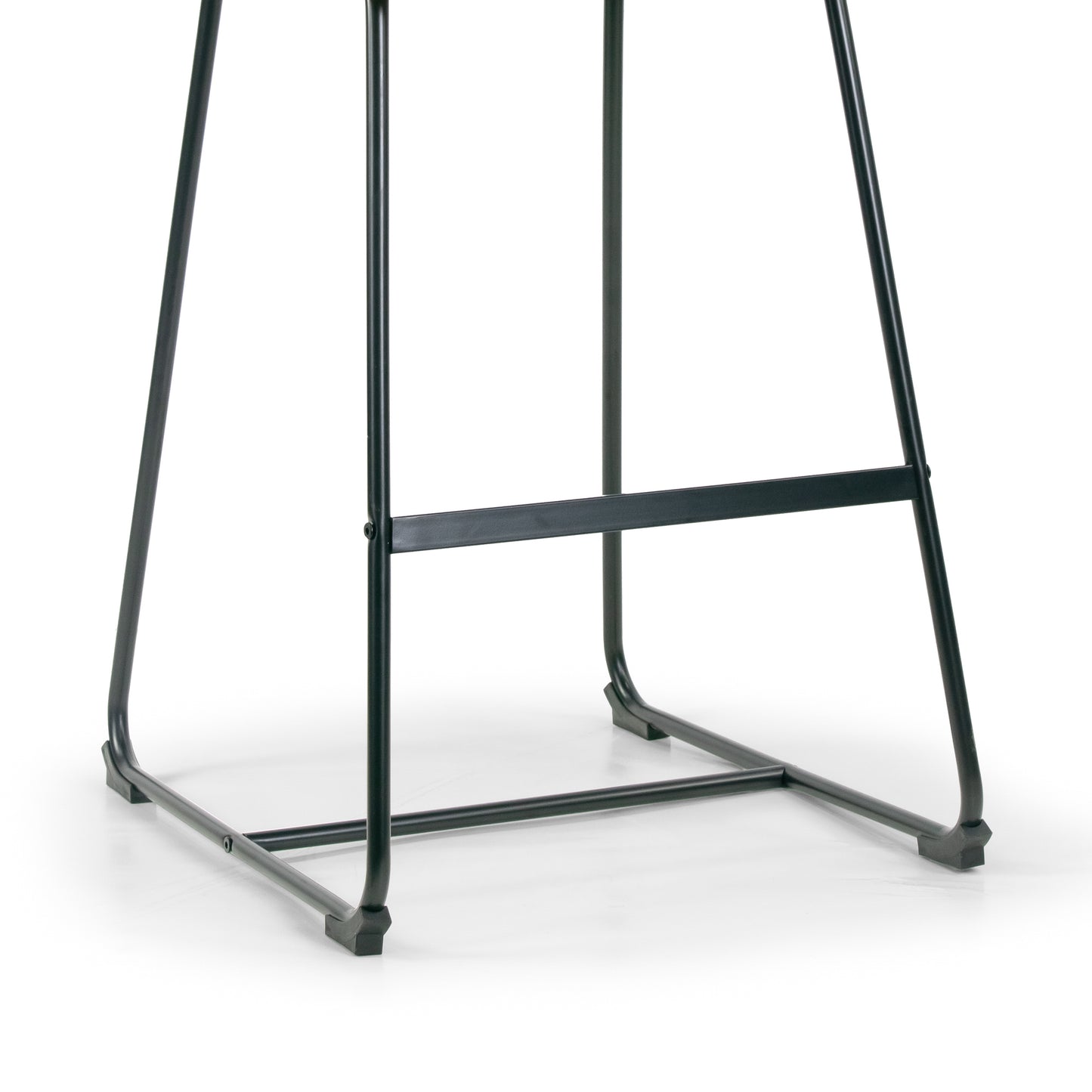 Set of 2 Aulani Brown Upholstered Metal Frame Bar Stool with Puffy Cushions