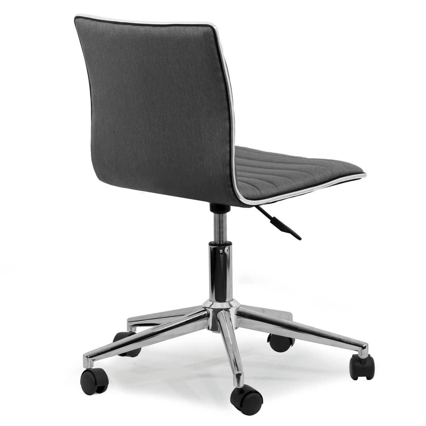 Aiko Grey Fabric Swivel Office Chair with Wheel Base